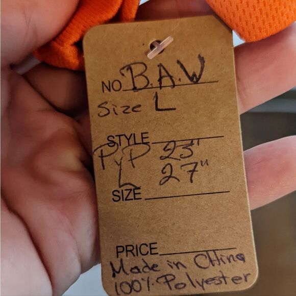 BAW Athletic Wear Cool Tek Soul Grown Tee Shirt - Orange - Large - Picture 3 of 5